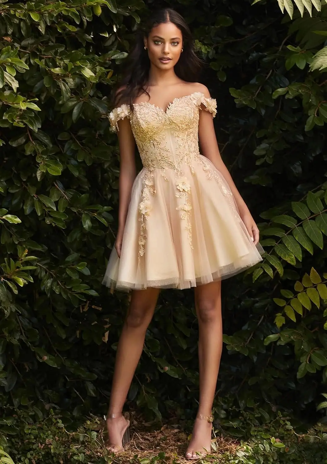 lace up back short prom dress Lace Up Back Sparkly Homecoming Dress Knee Length Short Prom Dress ARD2627