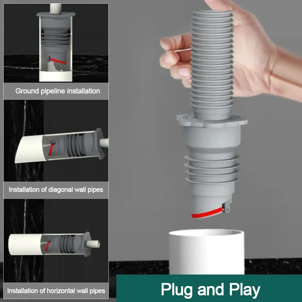 Creative Silicone Drains Sewer Pipe Sealing Ring Anti-odor Kitchen Washing Machine Hose Connector Floor Drain Plug