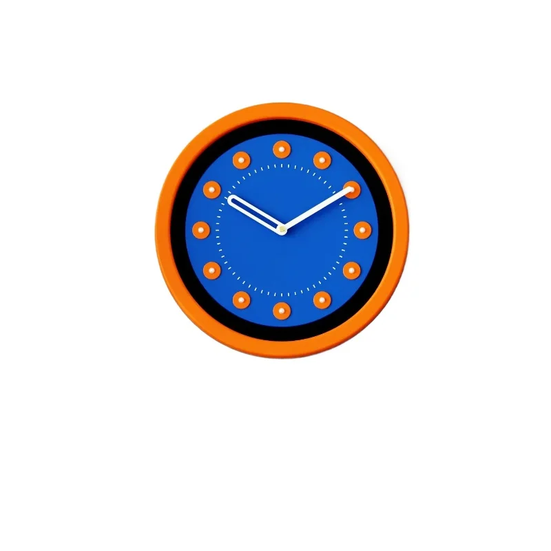 

Clock contrast color fashion art light luxury home modern simple clock wall hanging