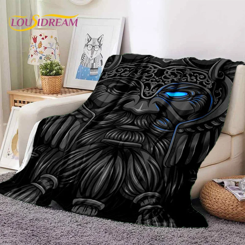 

Nordic Viking Odin Valhalla Valknut Soft Blankets,Keep Warm Throw Blanket Comfortable Blanket for Picnic Beds Sofa Home Bedroom