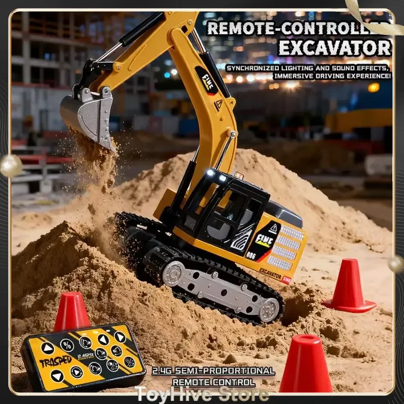 【New product】1/64 Desktop Excavator Remote Control Mini Engineering Vehicle Series 2.4g Rc Toy Boy Excavator Mini Remote Gift