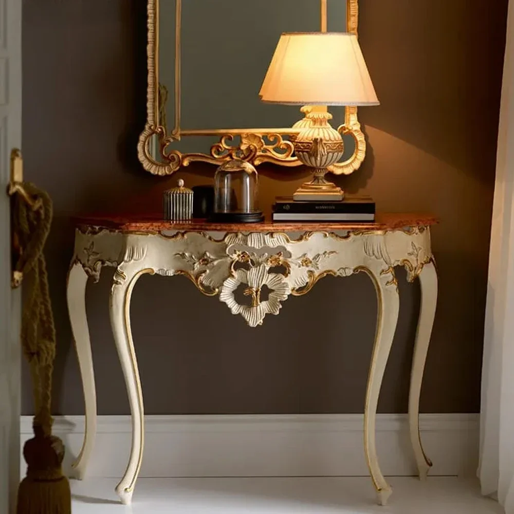 Elegant Italian Console Table Mirror Designer Classic Ornate Wall Mirror