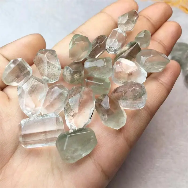 10PCS Natural Freeform Green Garden Quartz Carving Healing Gemstone Carved Figurine Gift Fashion Jewelry For Women Gift 10-20MM