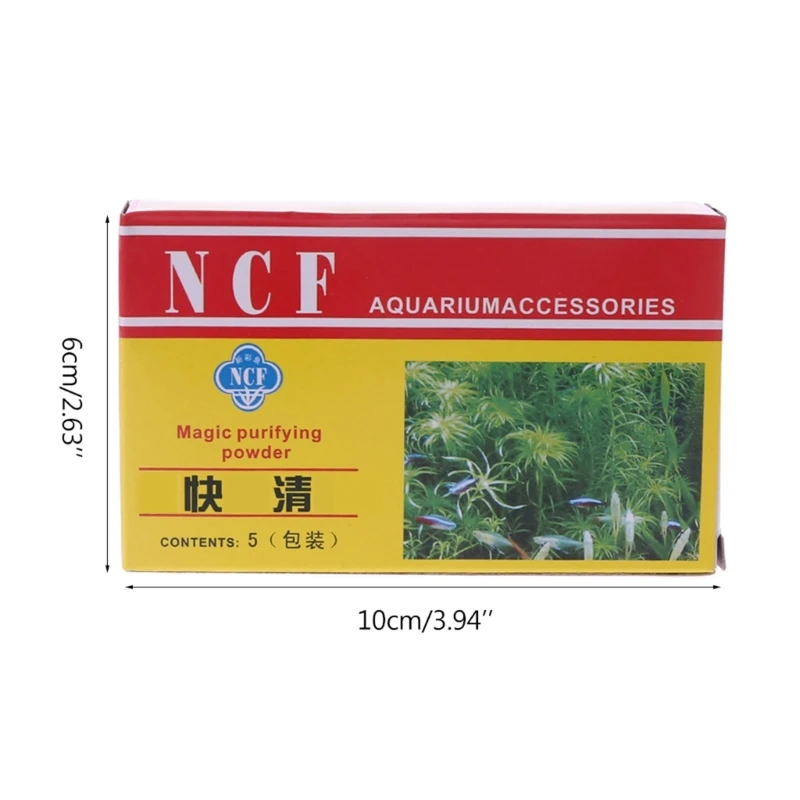 F92B 5 sacs Aquarium Eau Clarifier poudre nettoyage