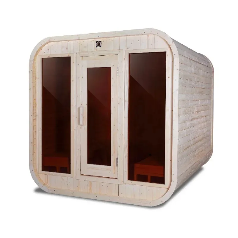 

Hot Sale Dry Steam Sauna Bath Outdoor Sauna Room Cedar Barrel Sauna