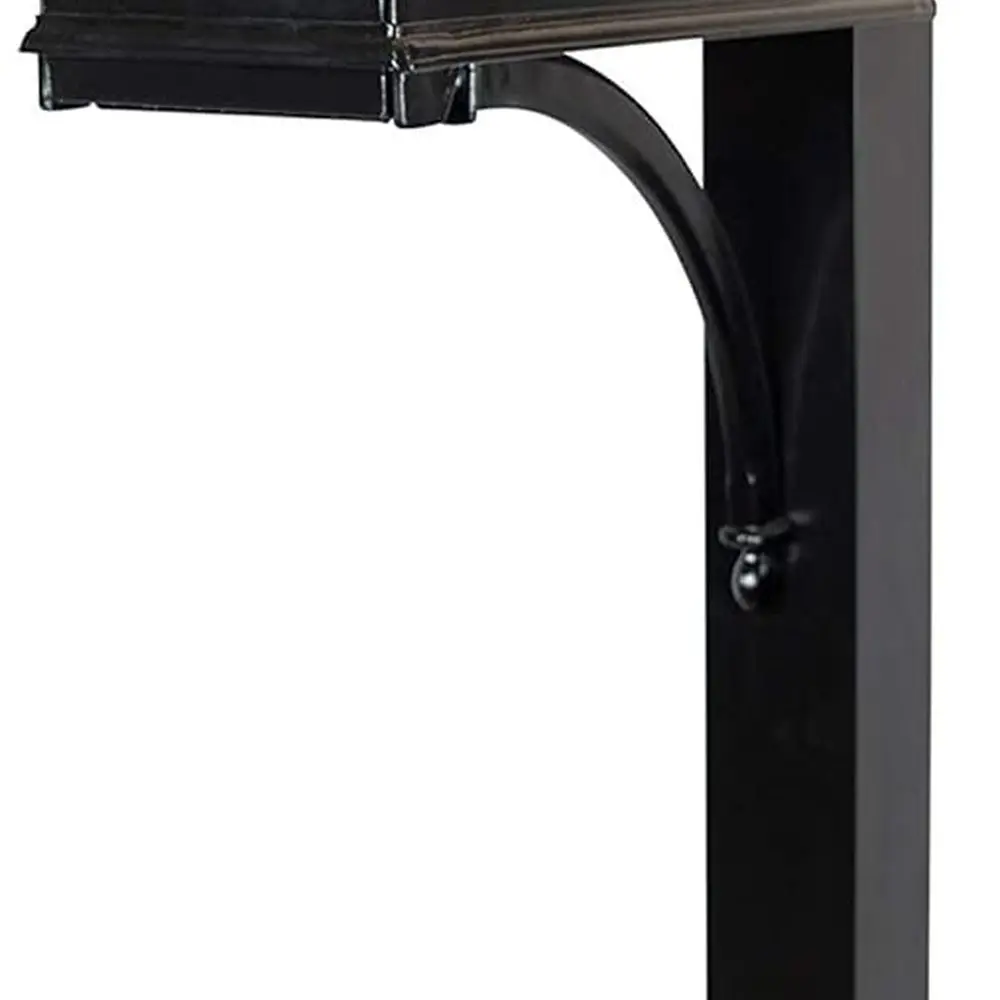 

Black Rust-Resistant Lakeside Mailbox System with Address Plate, Numbers, Finial, and Mounting Kit