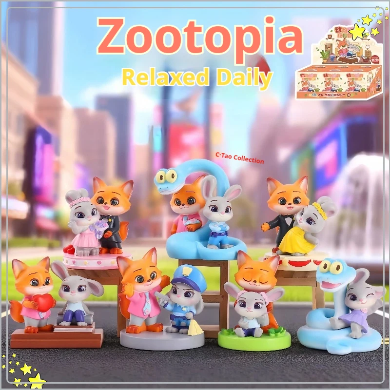 

New Crazy Zootopia Series Blind Box Toys Cartoon Characters Judy Rabbit Nick Fox Shaped Desktop Decoration Collection Toys Gifts