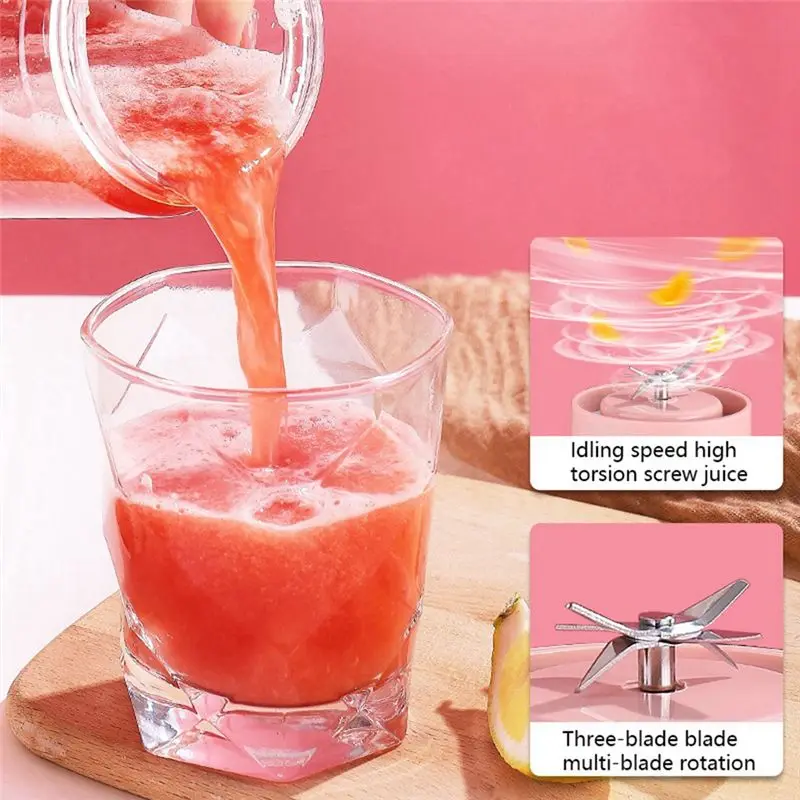 [AT52] Portable Blender, Juicer Wireless Portable Ice Breaking Electric Juicer Cup, Handheld Blender Sports (Green)