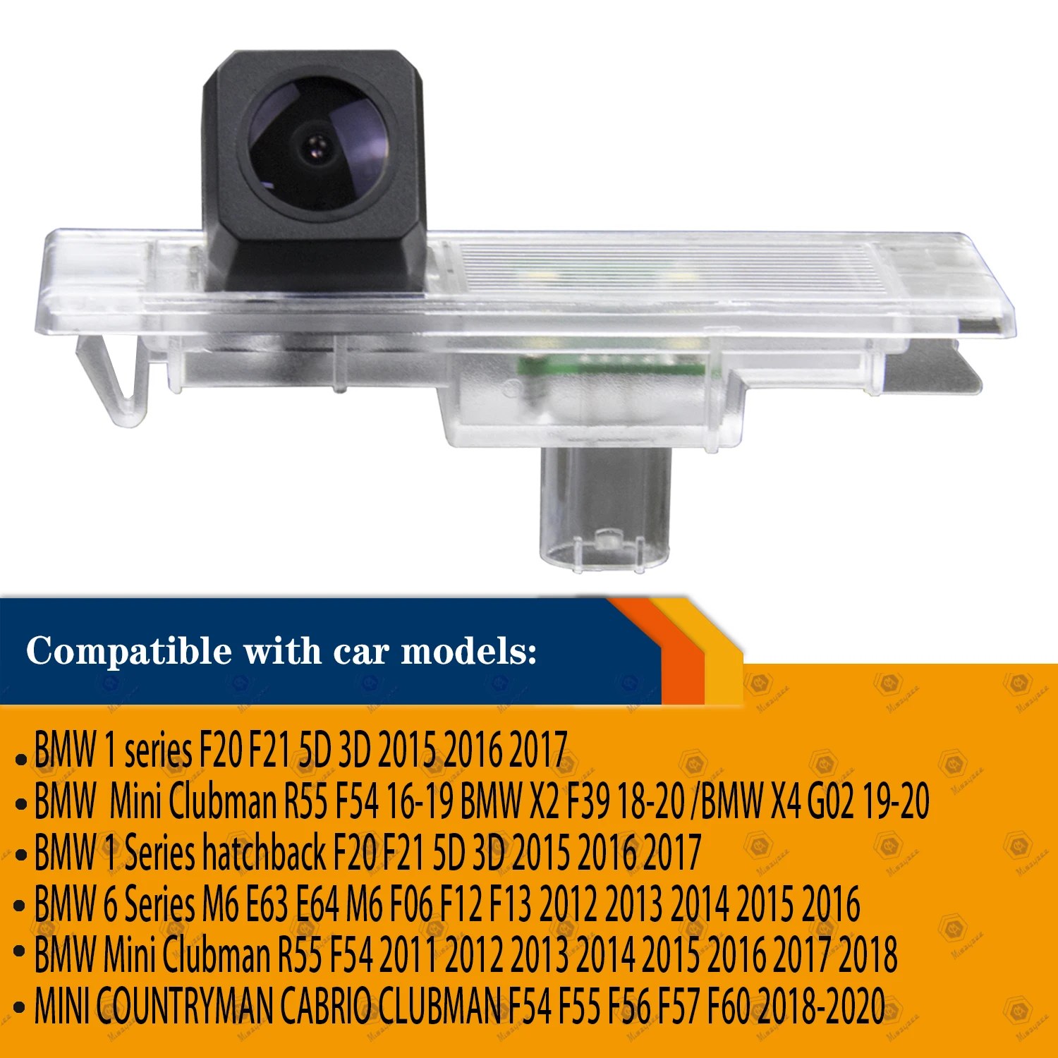 HD 1280x720p Night Vision Rear View Camera for BMW Mini Clubman R55 F54 2016-2019 / BMW X2 F39 2018-2020 / BMW X4 G02 2019-2020