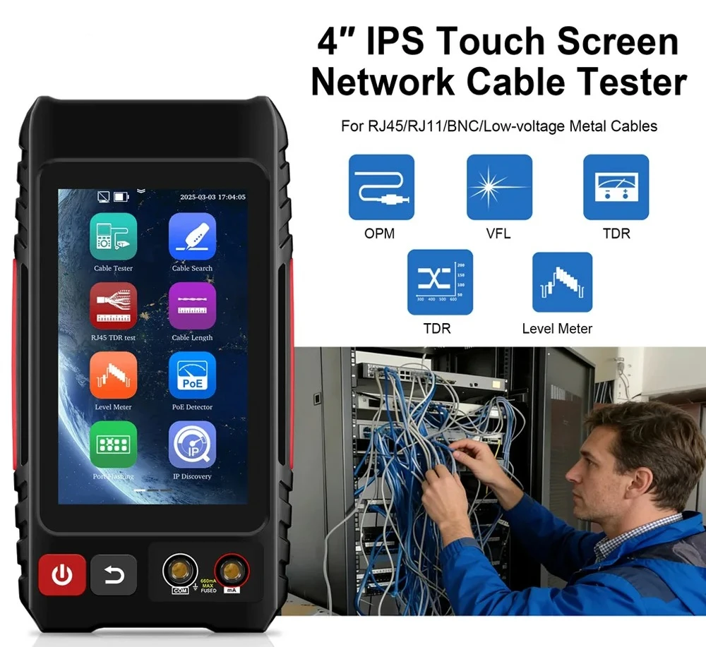 All-in-One Network Cable Testing Tool  PoE VFL OPM TDR Level Meter Test IP Search Scan Tracer LT-600 LT-600S LT-600M LT-600T