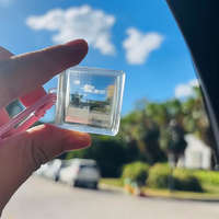 1PC Blank Acrylic Pixel Filter Keychain Clear Frame Keyring Couple Anniversary Graduation Bag Pendant DIY Accessories