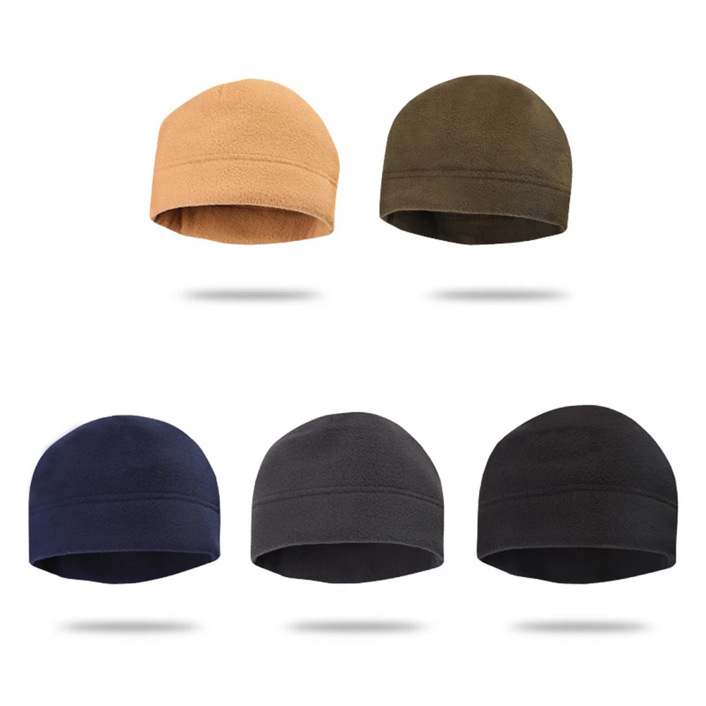 

2Pcs Winter Warmth Thickening Hat Skiing Fleece Cap Earmuffs Soft Stretchy Fashionable for Men Women Khaki Warm Cap