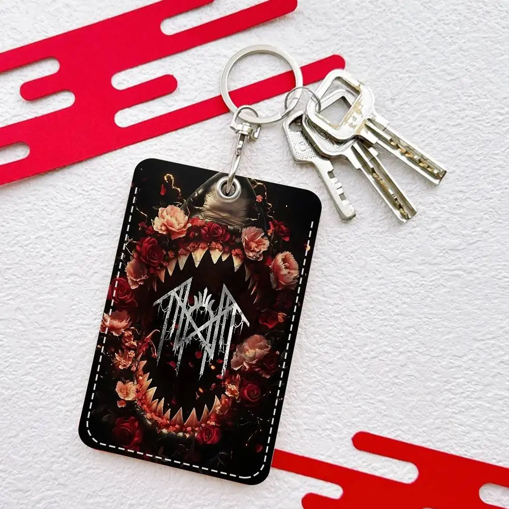 النوم روك باند T-Token حاملي بطاقات طالب بطاقة الهوية الغطاء الواقي حالات طالب الحرم الجامعي بطاقات الوصول مفتاح سلسلة مكافحة خسر #3