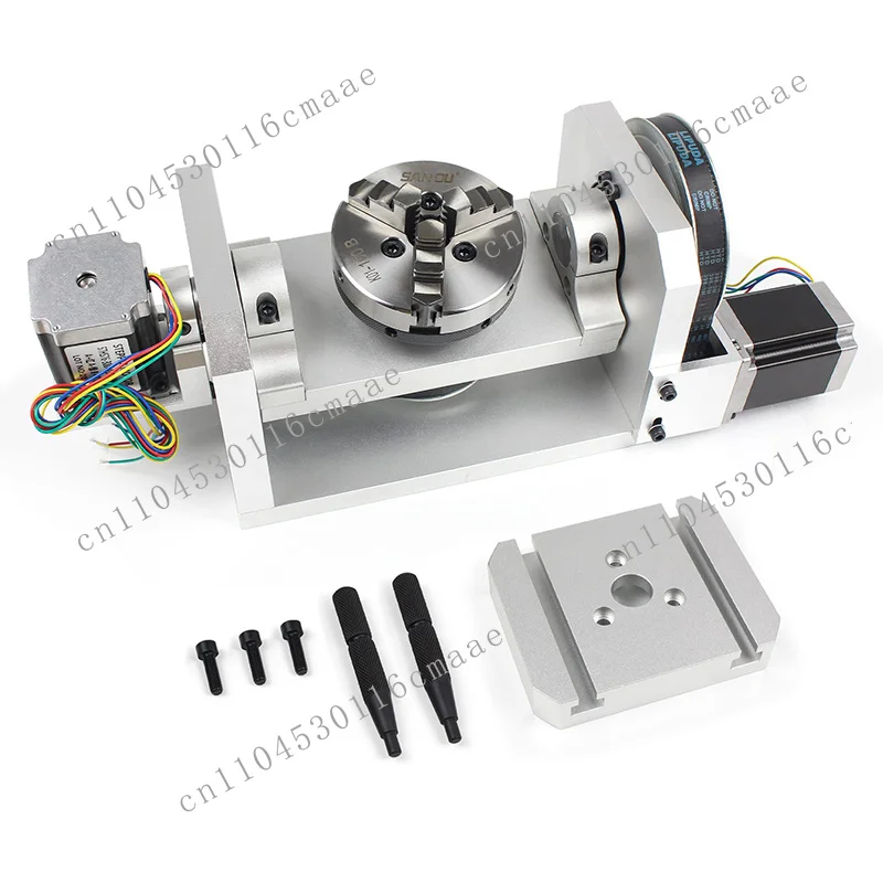 Numerical  five-axis indexing head 180 ° numerical control three-dimensional 360 four-axis linkage A-axis chuck curved surface