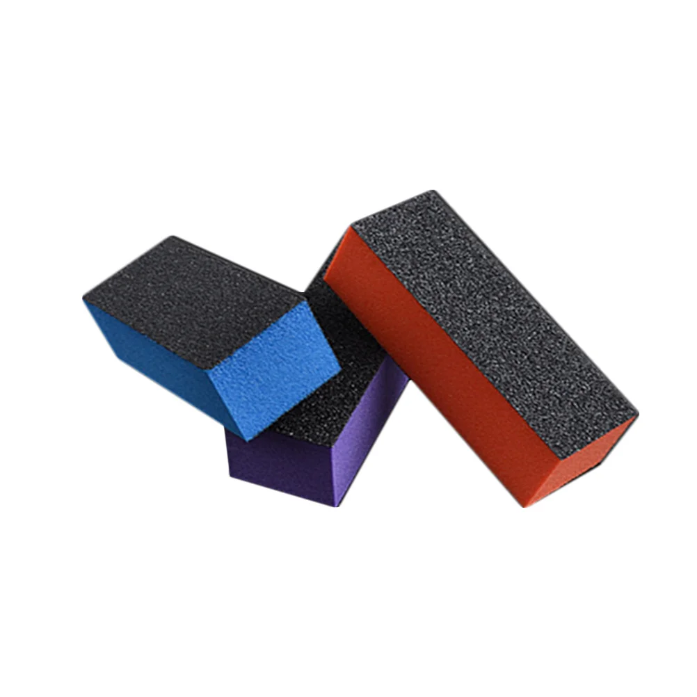 18 قطعة مبرد أظافر إسفنجي كتل الملف ثلاثة الجانبين المهنية تشكيل الايداع تلميع ل مانيكير باديكير مبرد أظافر #6