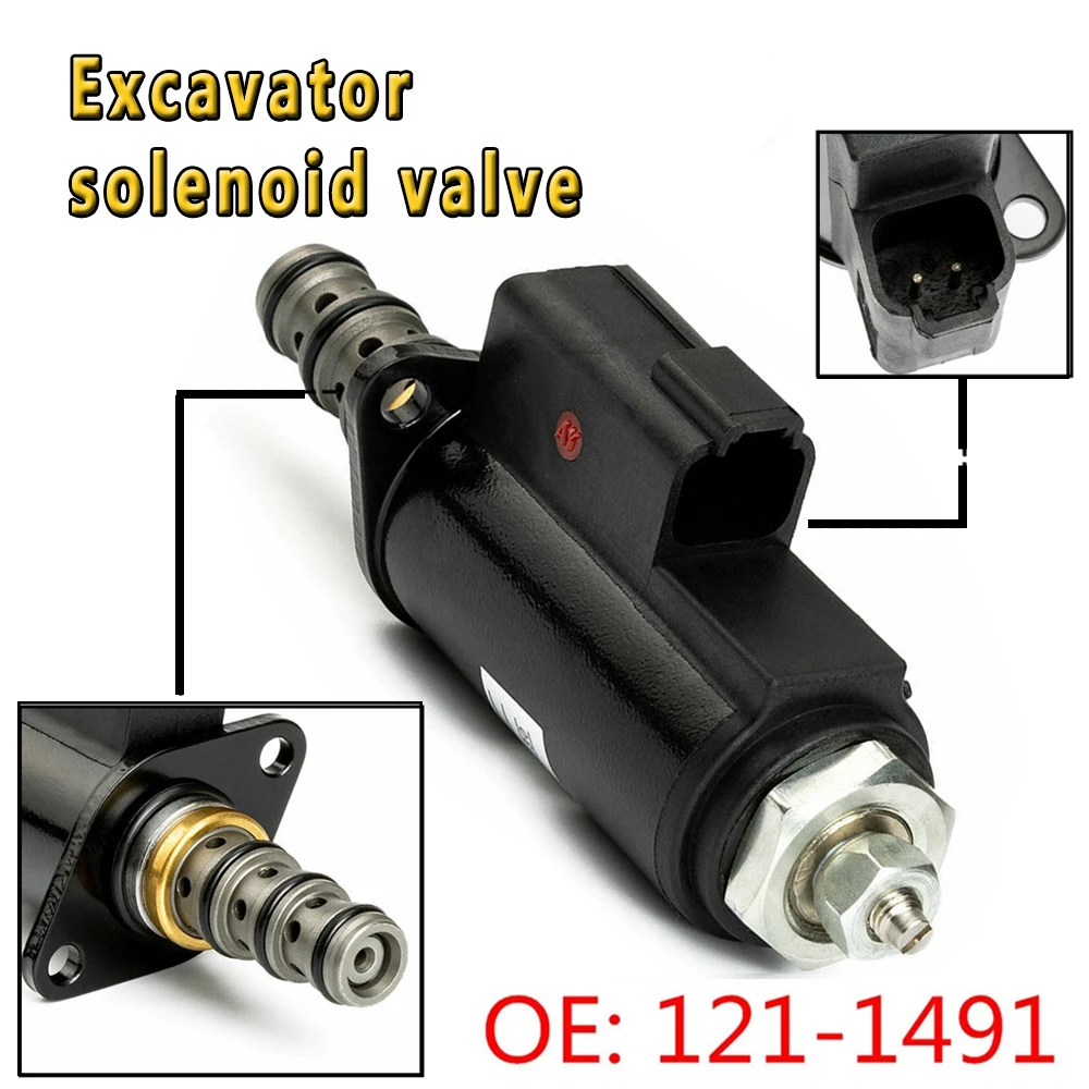 Excavator Accessories 121-1491 Excavator For E320B/C/D 315C 325C 1211491 KWE5K-31 G24DA30 Solenoid Valve