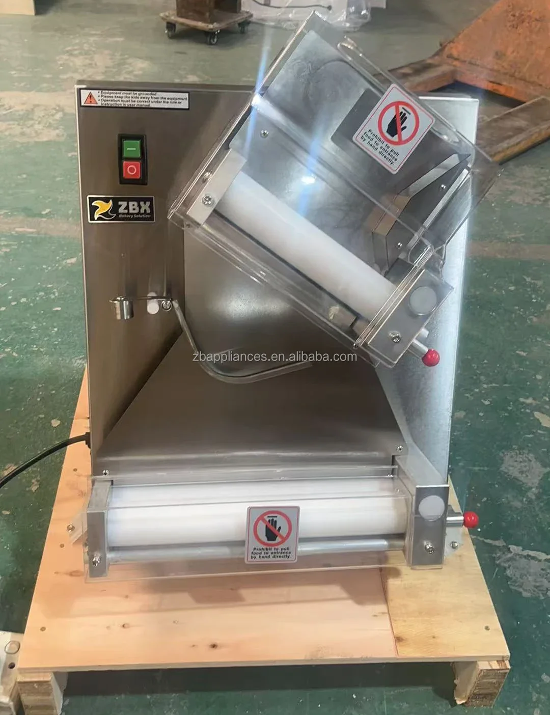 30CM Automatic Pizza Dough Roller Press Machine Commercial Dough Sheeter for Pizza & Bakery Processing