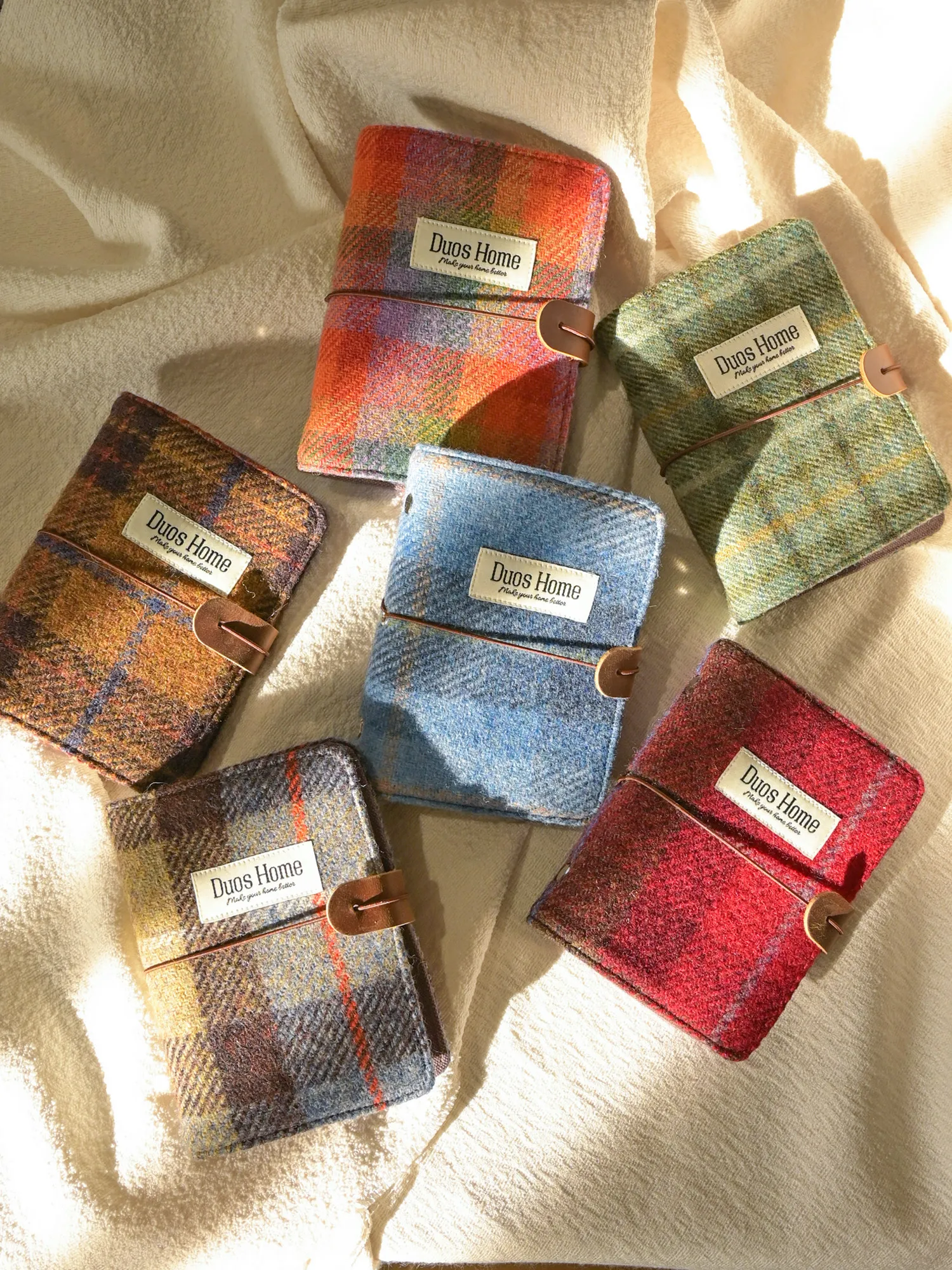 

M5 Planner 2025 Plaid Woolen Diary Notebook Cute Mini Portable Pocket Loose-leaf Journal