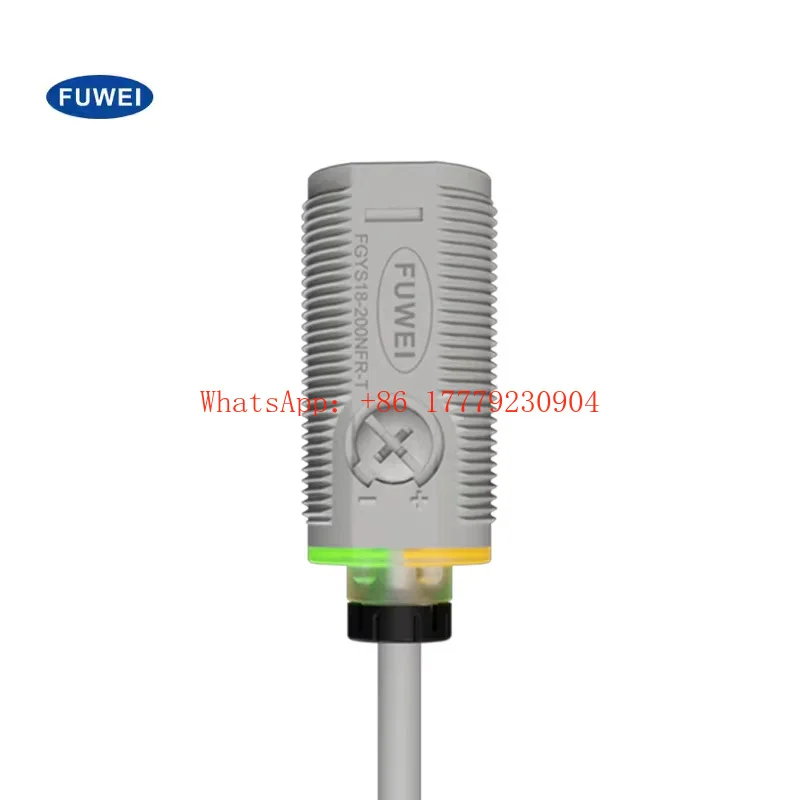 เซ็นเซอร์ออปติคอล FGYS18-200NFR-T สำหรับตรวจจับวัตถุโปร่งแสง สะท้อนแสงแบบกระจก M18 ระยะตรวจจับ 2 เมตร เซ็นเซอร์ทรงกระบอก