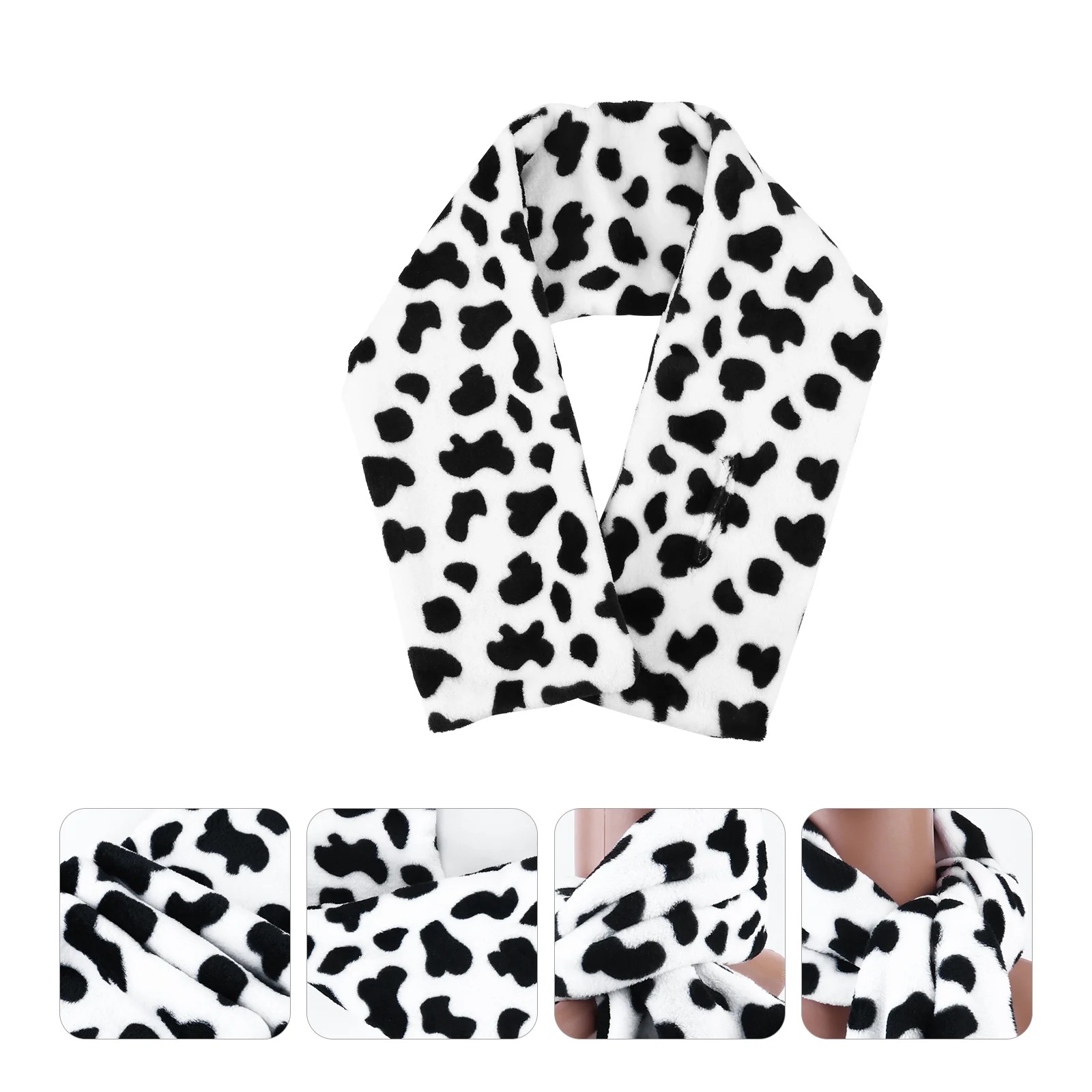 

Cow Scarf Women's Clothing Accessory Cotton Accessories Party Thickening Warm Fluffy Collar Neckerchief Pattern Breathable