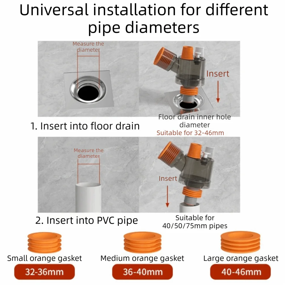 Connects Three-Way Drain Pipe Diverter Triple Drainage Pipe Water Divider Dryer