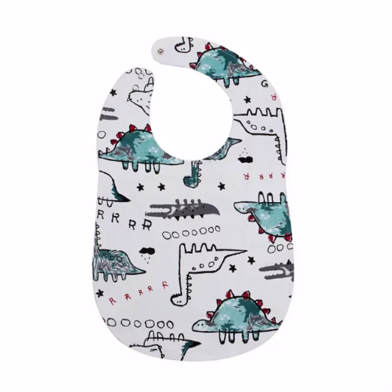 ABDL Adult Baby Bibs Feeding Scarf Adjustable Snap Cute Cartoon Print Double-layer Waterproof Pure Cotton Saliva Bib Cosplay