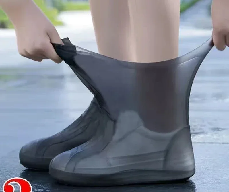 1 par de cubiertas de silicona impermeables para zapatos, Botas de lluvia de goma resistentes a los labios, accesorios para zapatos para días