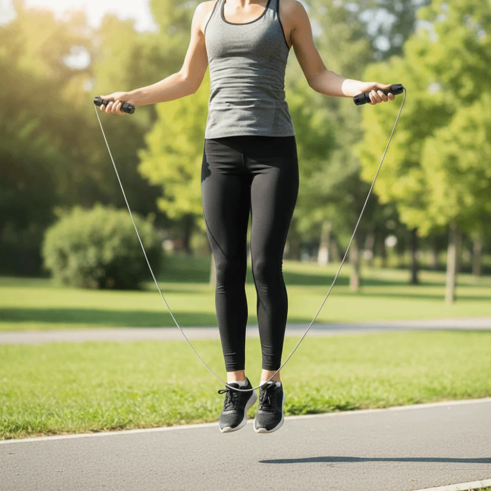 Adjustable Length Jump Rope Comfortable Foam Handles Speed Racing Skipping Rope Bearing System Tangle-Free Rope Cardio Exercise