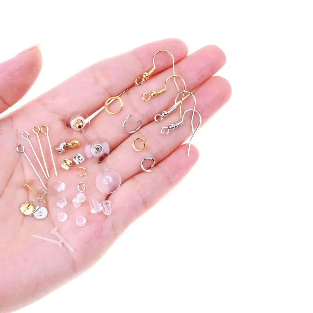 

1 set Earring Making Hooks Diy Earring Findings Kit For Jewelry Crafters Dangle Hook Supplies Ear Plugs Studs Repair