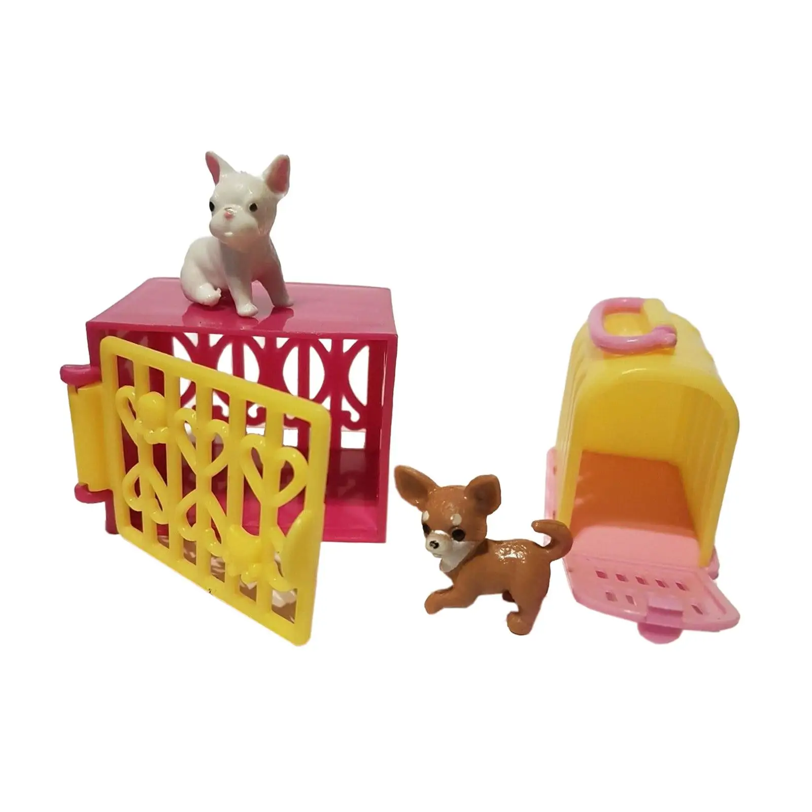 Simulation Pet Toy Set Playhouse Accessories Educational Pretend Toy Dollhouse Decor for Toddlers Ages 3 4 5 6 Boys Girls