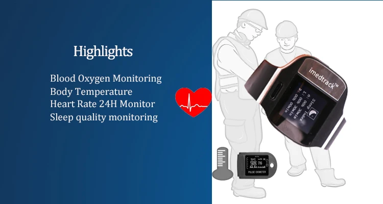 Elderly Health Monitoring GPS Tracker Bracelet with Blood Pressure Heart Rate Temperature  Fall Detection