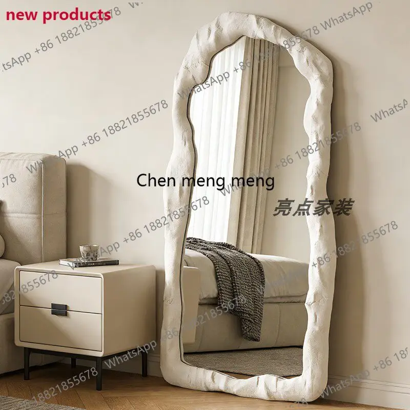 A139Hotel wind floor mirror, American ins Internet celebrity full body mirror home French high sense