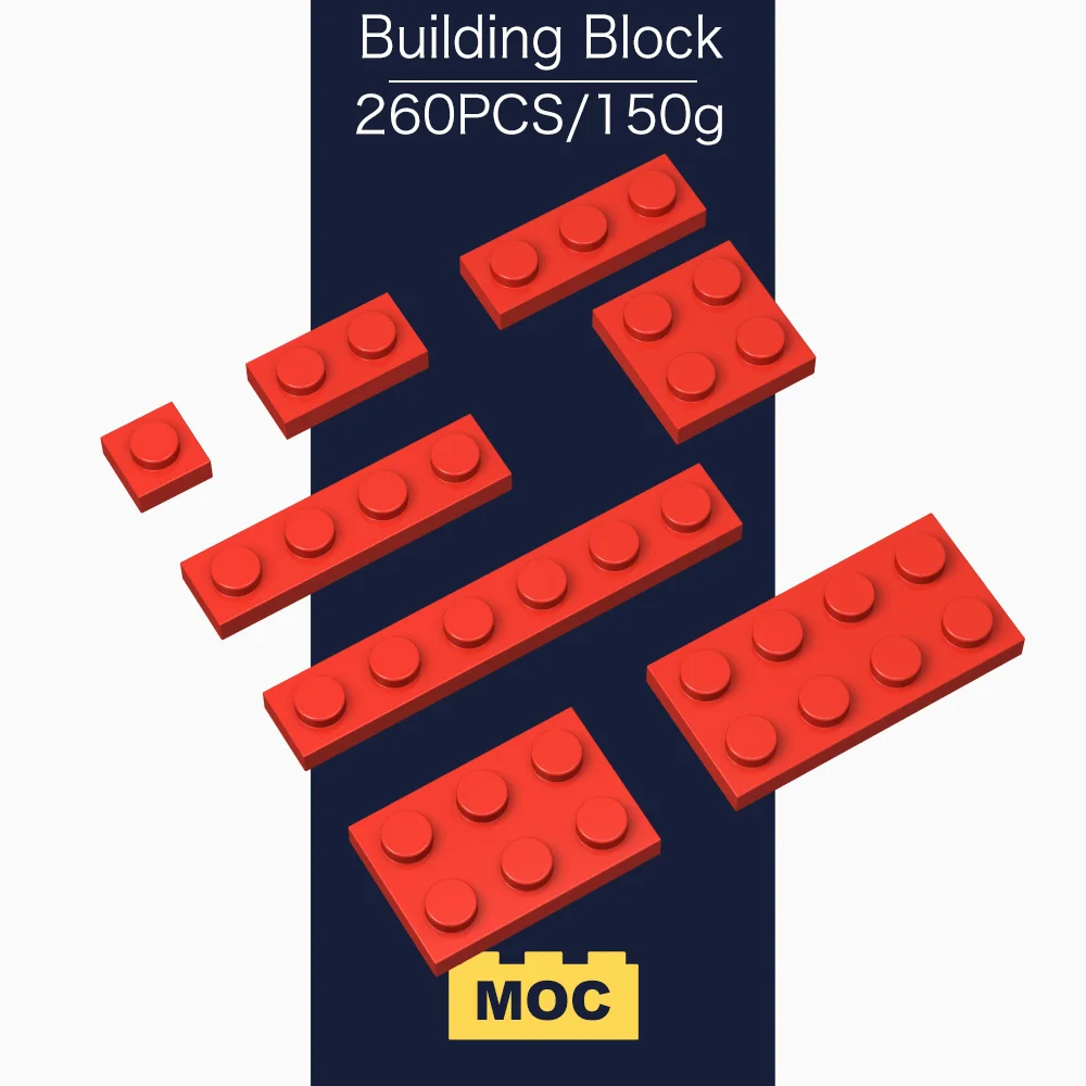 Bloco de construção peças moc 3024/1x1 3023/1x2 3623/1x3 3710/1x4 3666/1x6 3022/2x2 3020/2x4 quebra-cabeça diy brinquedos infantis
