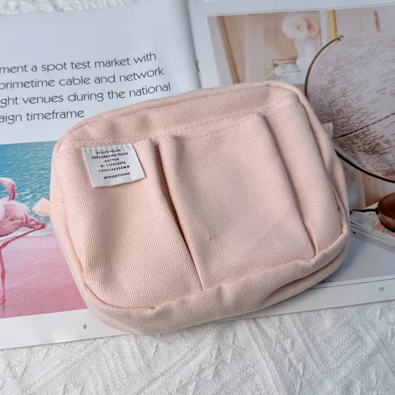 

Холщовая сумка для хранения большой емкости, простой дизайн для старшеклассников, многослойный пенал и сумка для мальчиков и девочек