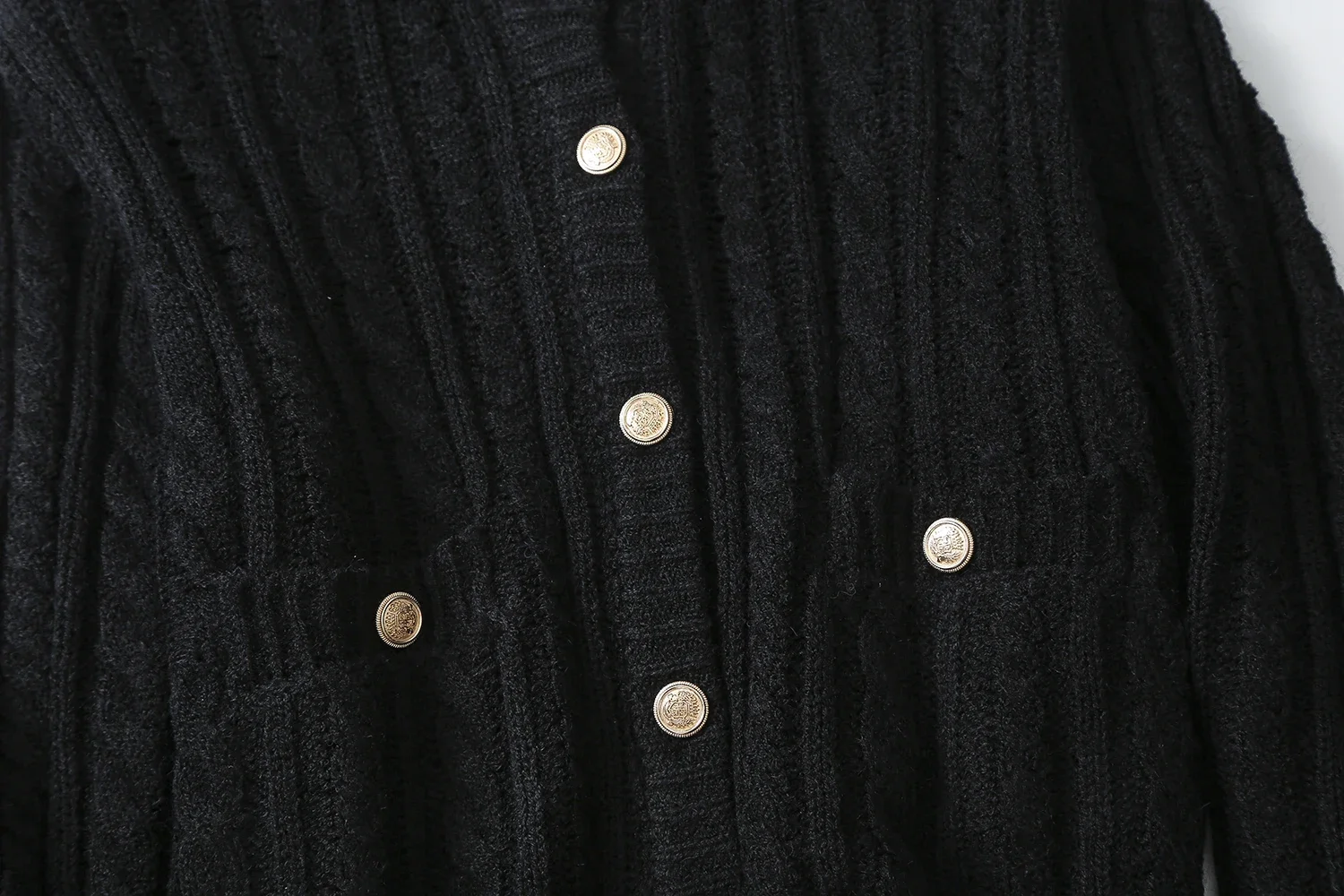 Ethereal MD 2024 new style of Women\'s casual small fragrant wind thousand gold wind wool loop yarn short knitted cardigan coat