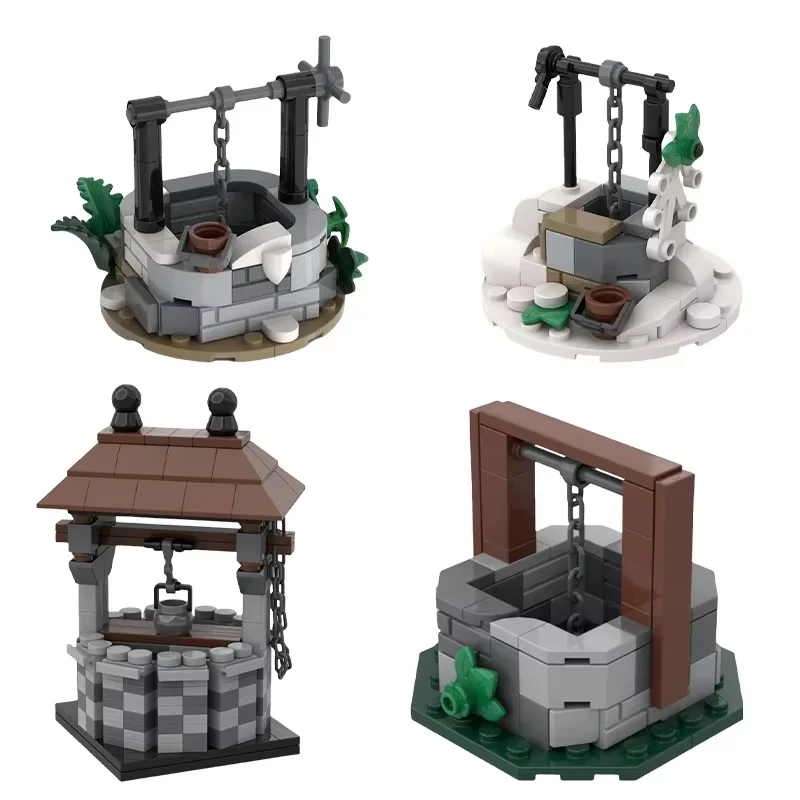 

Medieval well-building model MOC small particle assembly toy building block display item DIY customized version Creative festiva
