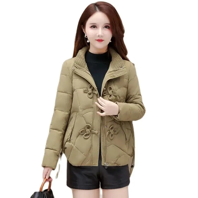 

European And Americannew Style Age Reduction Retro Winter New Warm Slim White Duck Down Loose And Fashion Down Coat