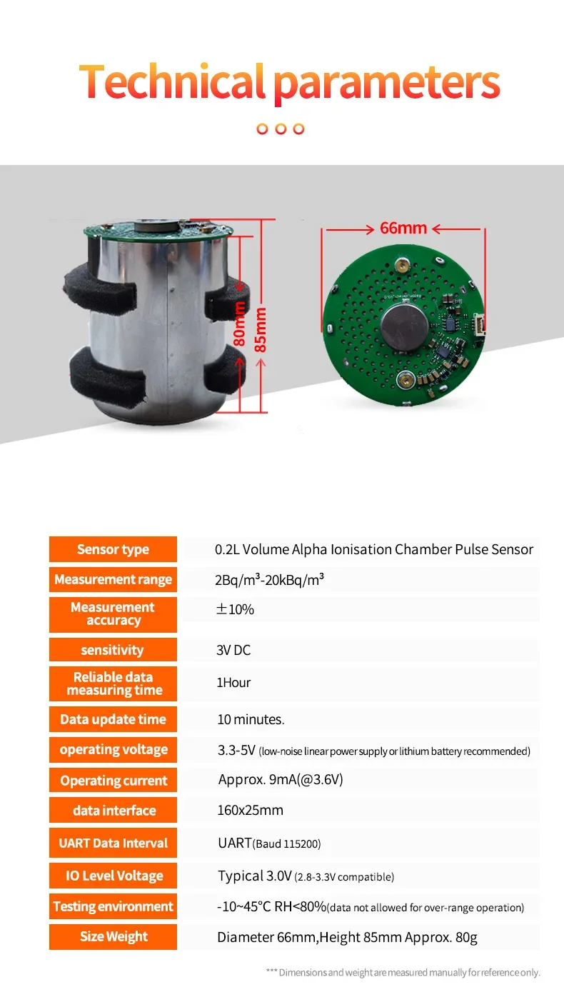 AIKESI RM-75 Home Radon Detector Battery Operated Bq/m3 Pci/L Radon Monitor Gas Detector Ion Radon Sensor Gas Analyzers