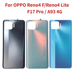 New Back Cover For Oppo Reno 4 F reno4 Lite F17 Pro A93 4G CPH2121 Battery Cover Rear Door Housing Case with logo