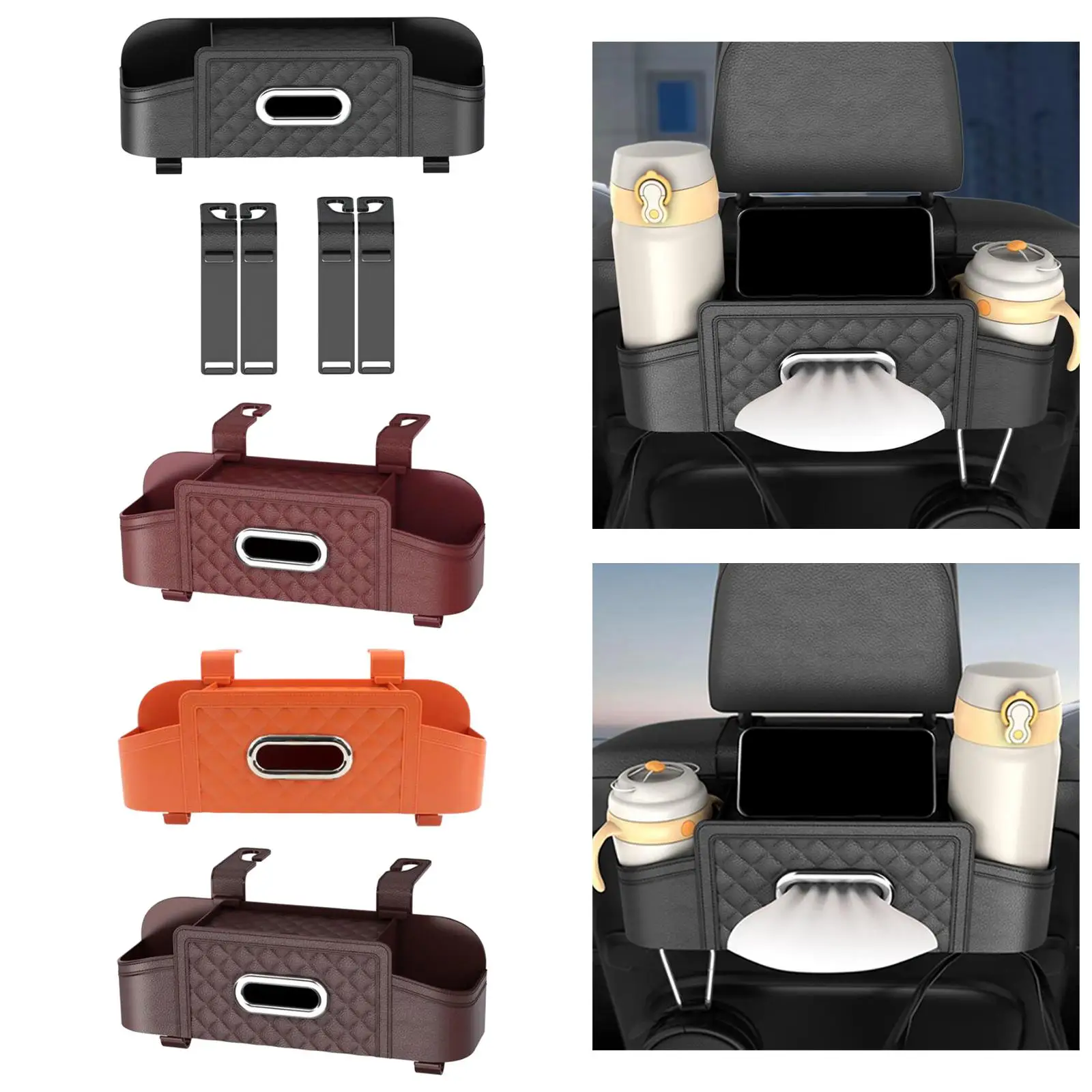 Car Back Seat Organizer Storage Box Universal Car Backseat Organizer Tissue Pocket Car Accessories Auto Interior Decoration