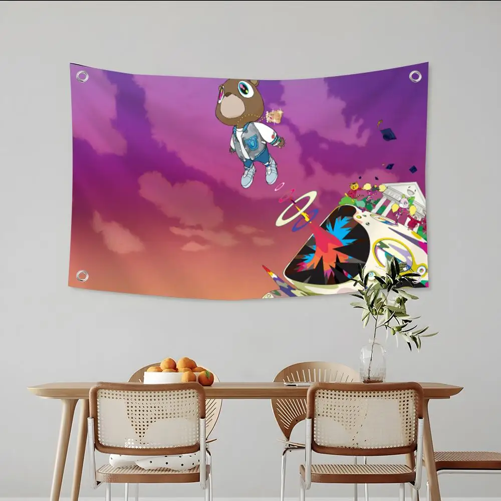 Goat kanye Ye west genius Flags Custom Camping Outdoor Garden room Decor Backdrops Wall Art Family Gifts