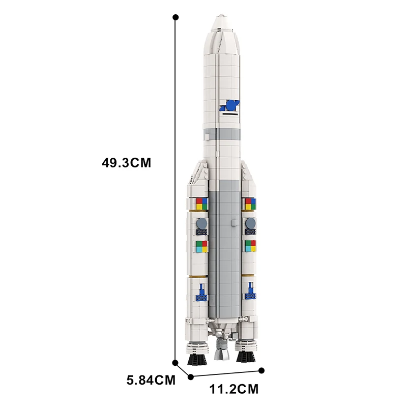 MOC Rrocket Launch 1:110 Arianeal 5 ECA Rocket Building Blocks Space Artificial Satellite Universe Sspaceflight Bricks Toys