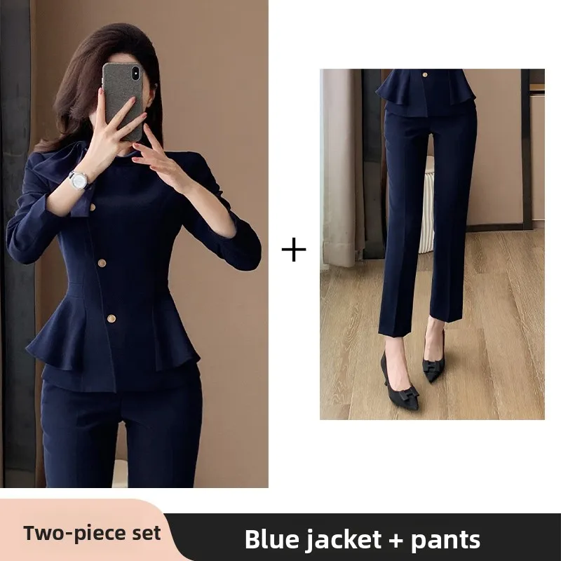 Length blue suit + pants