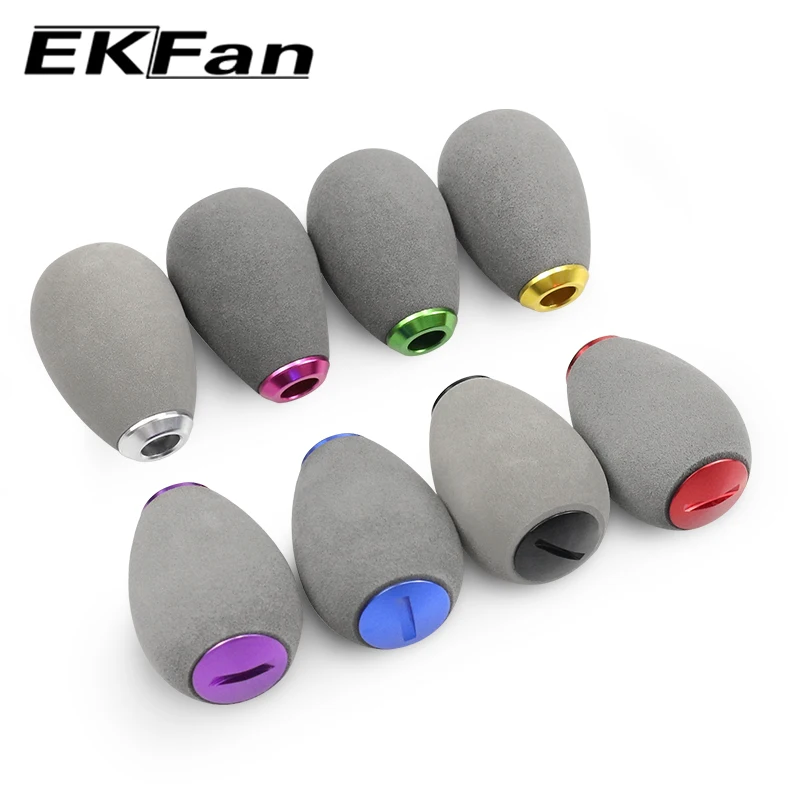 EKFan 1pc gray EVA Material Fishing Reel Handle Knobs For Bearing 7*4*2.5mm Bait casting Spinning Fishing Reels Parts