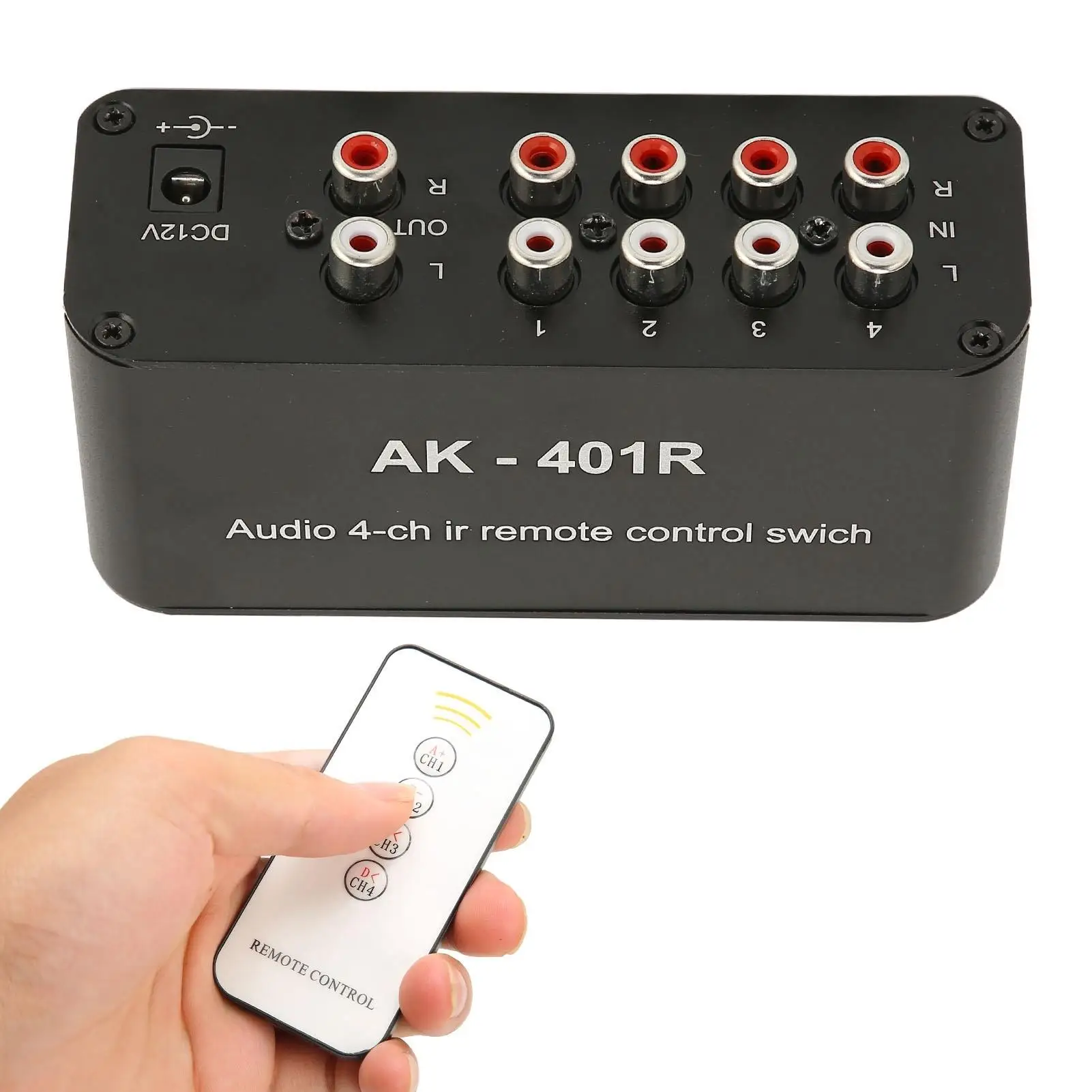 4-Way Stereo AV Switcher for game Consoles - Lossless Signal 4 Channel Selector