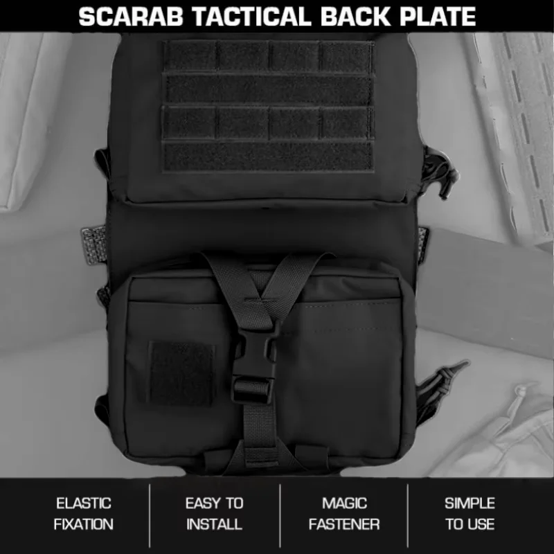 

Hunting vest expansion back panel, equipped with 8 * 40mm storage function first aid bag