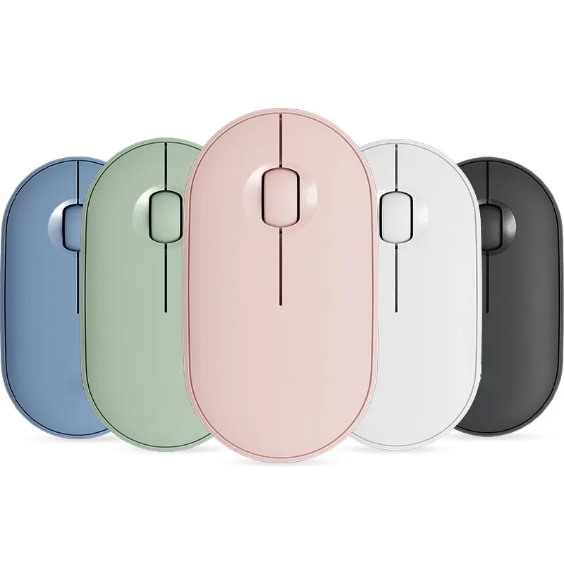 Dual Mode 2.4G Bluetooth Mouse Wireless Mute Ergonomic Optical Mause Cute Pink Girl Gaming Mice Suitable for M350 Pebble Office