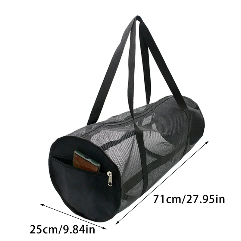 Yoga Pad Carrier Bag Basketball Volleyball Bag Sports Fitness Storage Bag Mesh Lightweight Pilates And Bodybuilding Sports Bag image 2