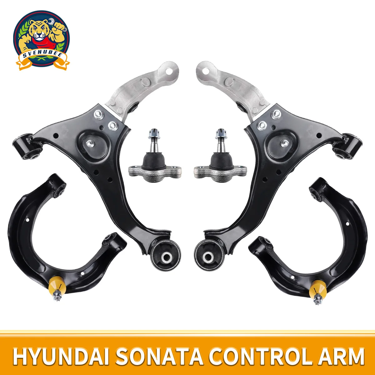 

Svenubee 6pcs Front Upper Lower Control Arm with Ball Joints Suspension Kits for Hyundai Sonata 2006 2007 2008 2009 2010