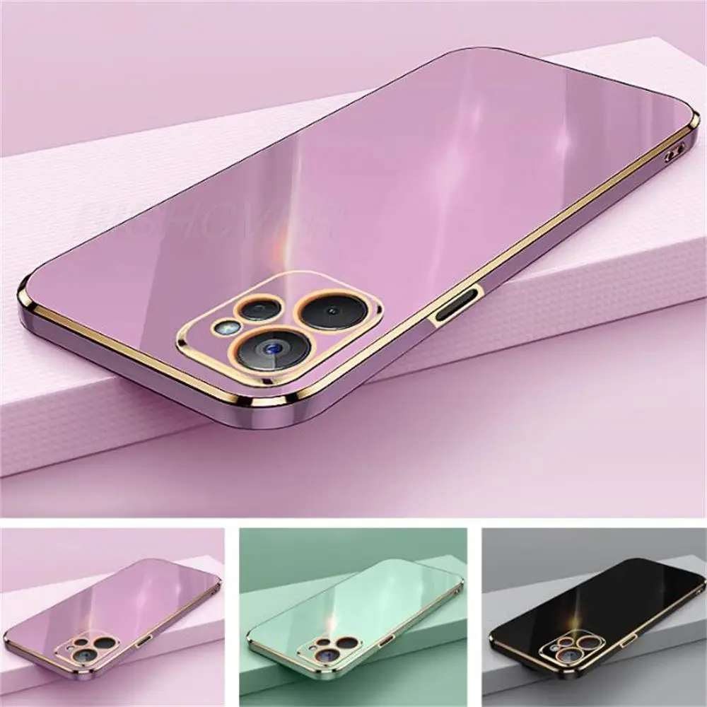 Luxury Square Plating Phone Case For Realme 10 5G 9i 10T 5G 2022 6.6